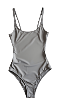 Grey one piece swimsuit designed for elegant summer wear, perfect for ultimate comfort png