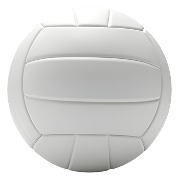 Classic white volleyball for competitive sports and active games png