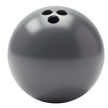 Sleek, dark bowling ball. Ideal for competition. fun activity awaits png