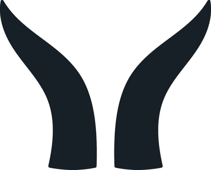 Goat Horns Silhouette Illustration vector