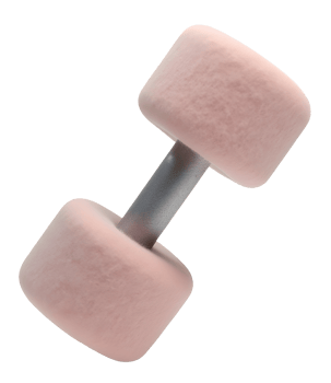 Plush pink soft dumbbell for joyful exercise and fitness workout png