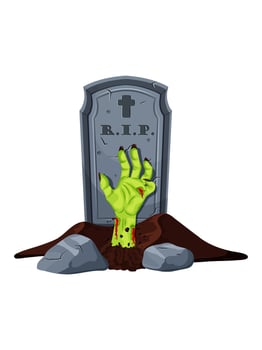 Zombie hand from grave vector