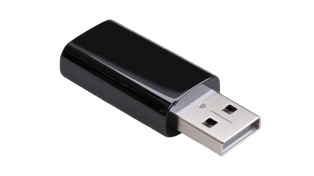 Black USB Flash Drive Closeup Product Shot png