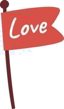 Love Flag Icon vector