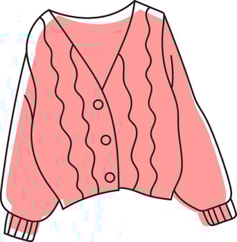 Women Sweater Lined Illustration vector