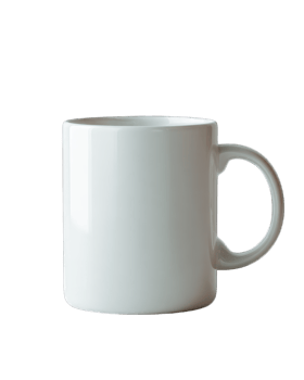 Plain White Mug Perfect for Branding Design png