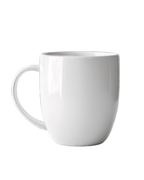 Plain White Coffee Mug Perfect for Branding Design png