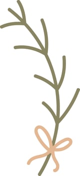 Floral Branch Icon Hand Drawn vector