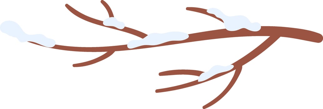 Twig With Snow vector