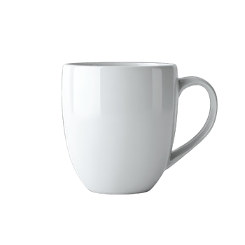 Classic White Coffee Mug Perfect for Branding Design png