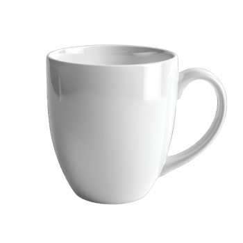Blank White Mug Perfect for Coffee Tea or Branding Designs Ceramic Cup Mockup png