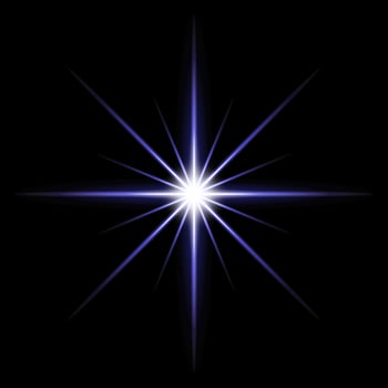 Star graphic with shining light effects vector