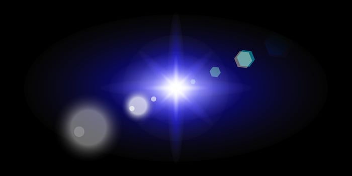 Bright blue starburst light effects vector
