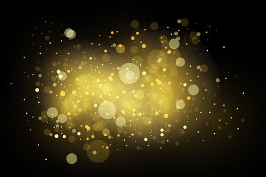 Golden bokeh effect on a dark background vector