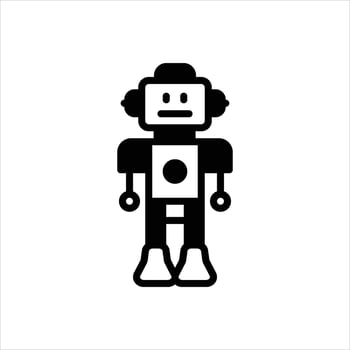 Solid icon robotics vector