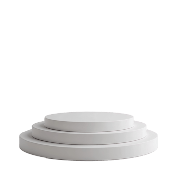Minimal White 3D Podium with Rounded Arch Backdrop for Product Display on transparent background png