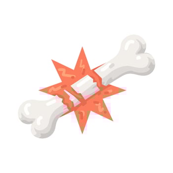 Illustration of a Broken Bone Injury vector