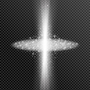 Cosmic glow effect with sparkling light vector
