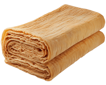 Folded cotton cloth with soft wrinkles, beige color, textured surface, fabric material, cozy and comfortable, home textile, clean and simple design png