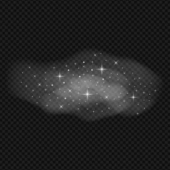 Galactic cloud with stars vector