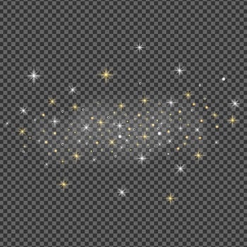 Sparkling stars on black background vector