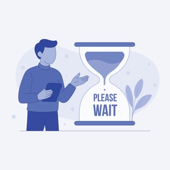 Deadline or time management illustration concept vector