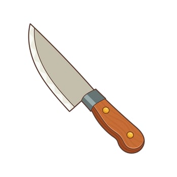 Cartoon kitchen knife vector