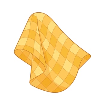 Checkered yellow cloth vector