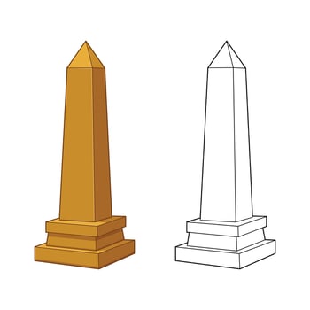 pyramid and obelisk illustrations vector