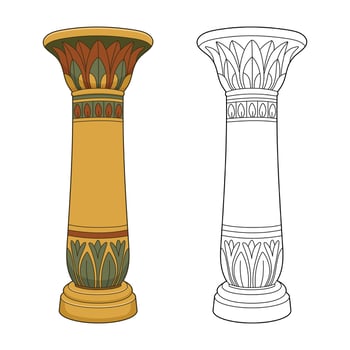 Decorative column design in two styles vector