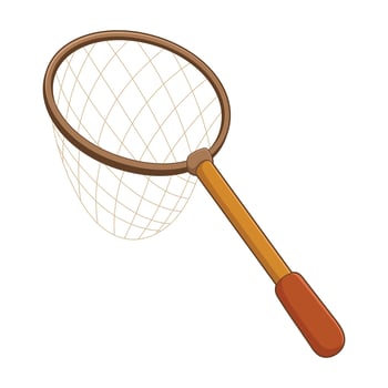 Fishing net for catching fish vector