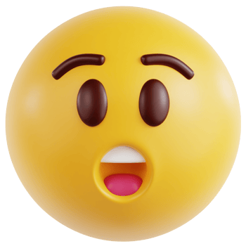 Face With Open Mouth 3D Ilustration png