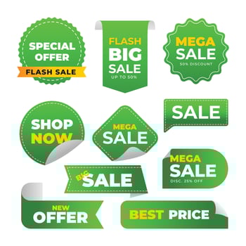 Promotional sale banners and tags vector