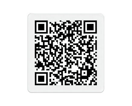 Square black and white QR code object isolated on transparency background, digital technology, modern, simple, and clean design for scanning and information access png