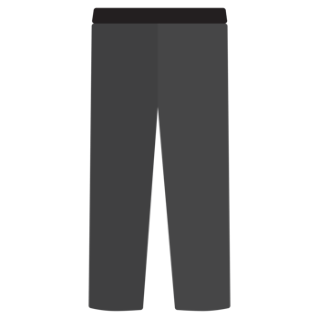 Simple sweatpants black basic athletic joggers on transparent background casual sportswear pants for men and women png