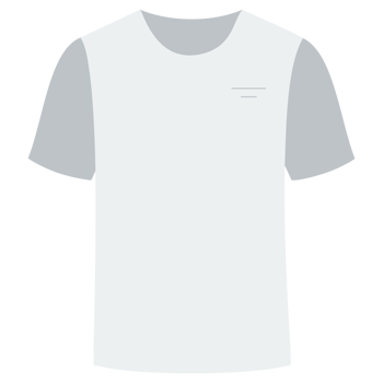 Simple White Tshirt on Transparent Background png