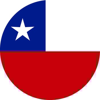Chile flag illustrator national of round vector
