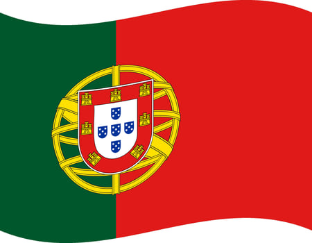 Portugal waving flag illustrator of national icon vector