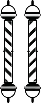 Classic Barber Pole Set Symbolizing Haircut Grooming or Barber Services vector
