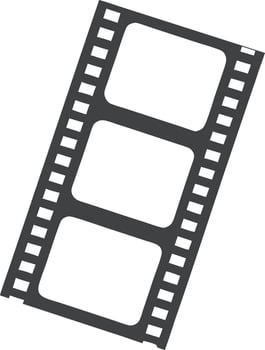 Classic Film Roll Symbol for Theater Movie Industry or Media Entertainment vector