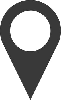 Simple Location Marker Icon for Maps GPS Positioning or Navigation Use vector