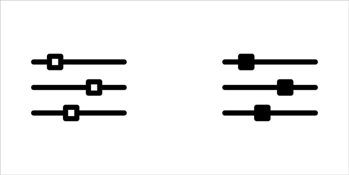 setting sign to control the phone and computer icon set vector