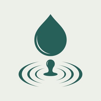 Water drop green trendy useful Illustration design good colorful background vector