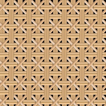 Seamless woven bamboo rattan pattern with a natural, handcrafted look. Ideal for backgrounds, interior design, furniture textures, and traditional craft themes. vector