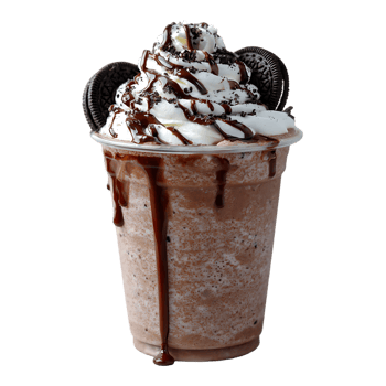 Chocolate milkshake with whipped cream and cookies delicious dessert treat png