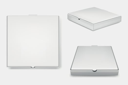 White packaging box for various products vector
