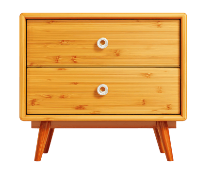Bamboo TV stand with drawers modern wooden furniture minimalist style natural finish storage cabinet living room decor clean lines functional design png
