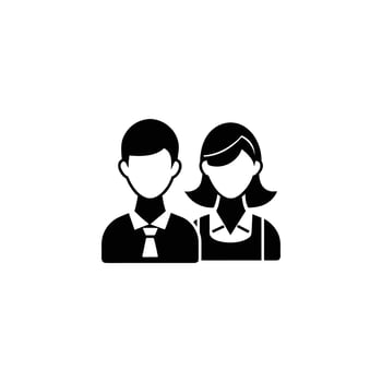 Man and woman icon isolated on white background vector