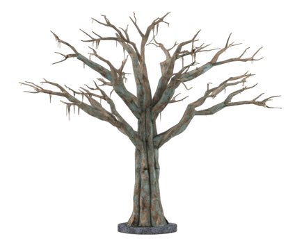 Bare tree spooky tree isolated transparency background eerie leafless autumn nature object mysterious atmosphere png