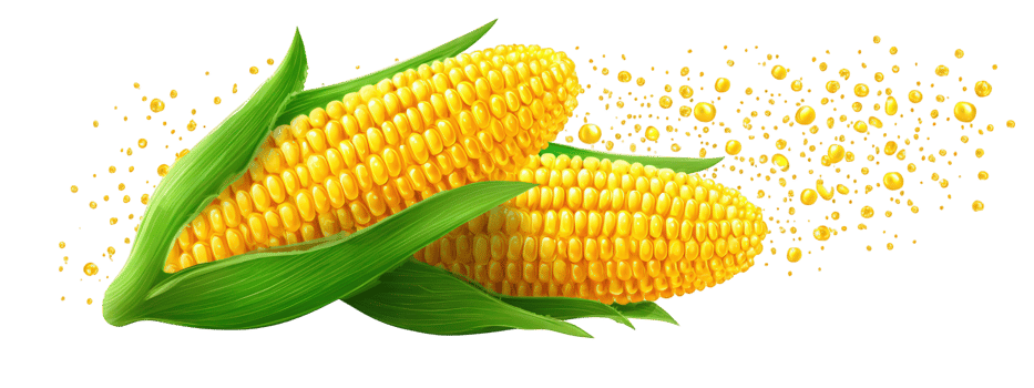 Fresh corn cob with green husk and golden kernels, isolated on transparency background, vibrant and healthy, showing natural texture and detail, perfect for food concepts png